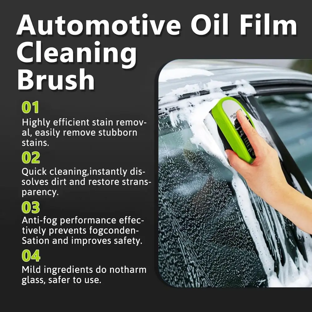 Automotive Oil ilm Cleaning Brush or Car Windows, Glass Oil ilm Remover or Car,2026 Upgrade 2.0 Cleaning Doard, 150ml Unil clear image 4