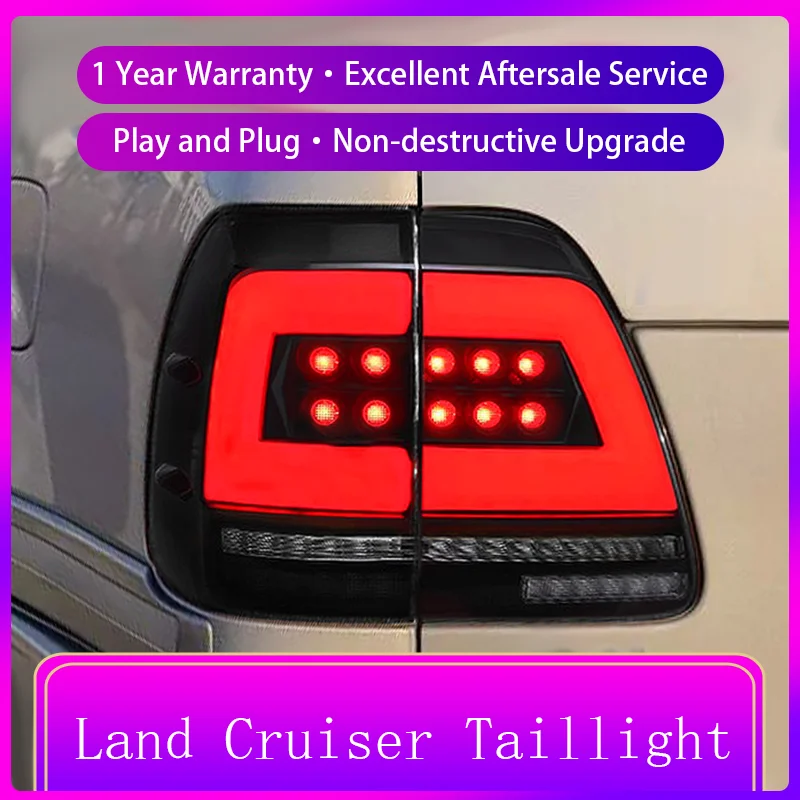 Car Taillight Styling FOR Toyota Land Cruiser LC100 FJ100 4700 Tail Light DRL Rear Lamp Dynamic LED Configure Tools Accessories