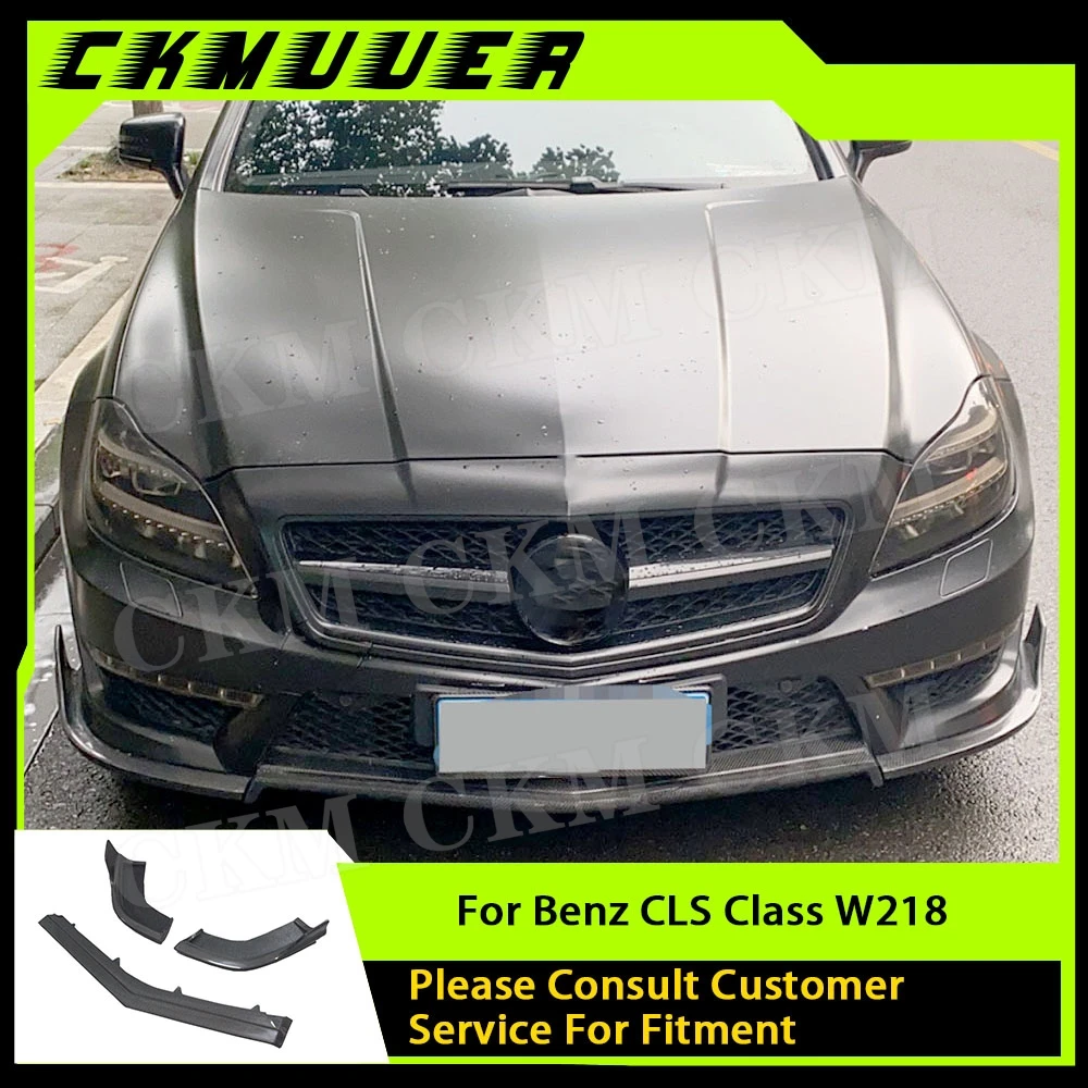 

Спойлер-сплиттер переднего бампера из карбона CKMUUER для Mercedes-Benz CLS-Class W218 CLS350 550 CLS63 2012-2014