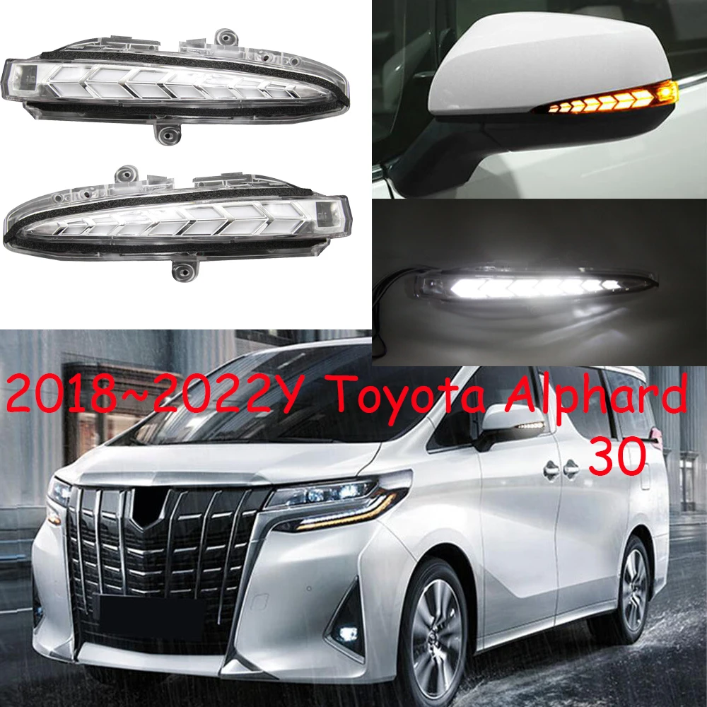 

car bumper vellfire headlight for Toyota Alphard 30 mirror light 2018~2022y DRL car accessories LED headlamp Alphard fog light