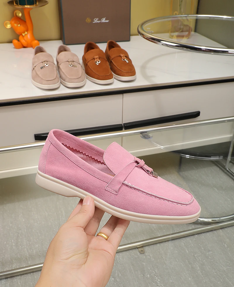 2023LP Autumn and Winter New Top Suede Lefu Shoes Fashion Casual Soft Sole Women's Shoes Spring and Autumn Outdoor Women's Shoes