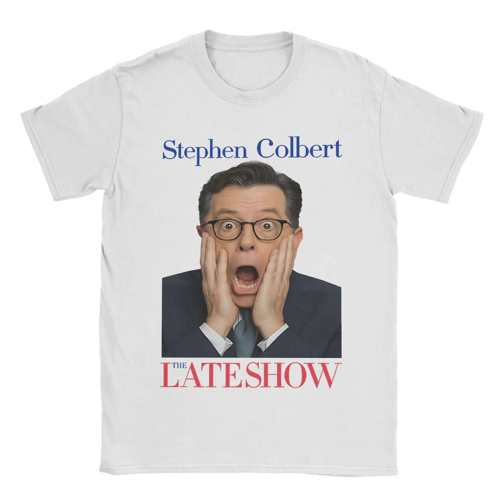 تي شيرت رجالي من ستيفن كولبرت The Late Show تي شيرت قطني رائع بأكمام قصيرة وياقة مستديرة تي شيرت مطبوع تي شيرت
