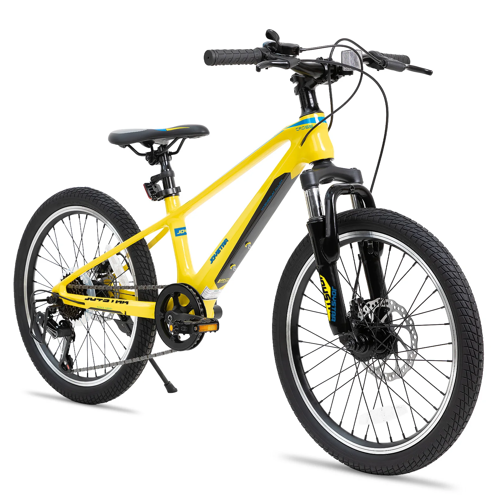 JOYSTAR 20 inch kids bike for 7-12 years old kids magnesium alloy kids mountain bike with Shimano 7 speed and double disc brakes