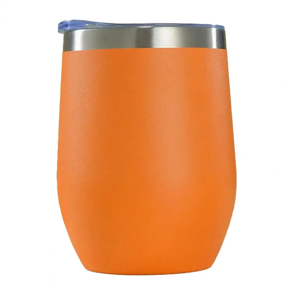 Gift for Friends Family Portable Egg Shell Cup with Lid 12oz 304 Stainless Steel Double Wall Vacuum Insulated Wine for Home