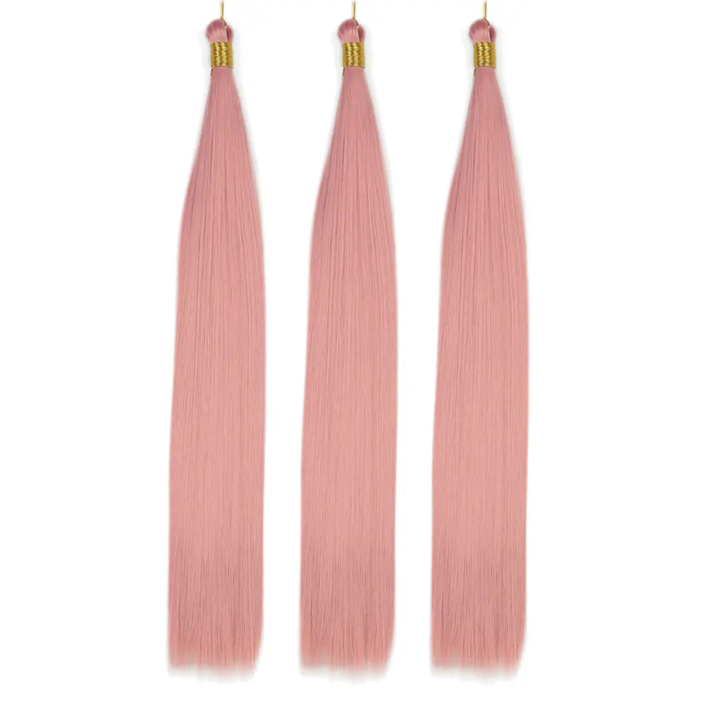 28 Inch 450g Straight Bulk Hair Synthetic Crochet Braids Hair Braiding Hair Bundles Ombre Orange Crochet Hair Extensions