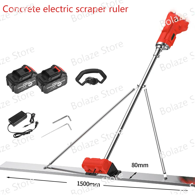 

150cm Electric Concrete Polisher Level Floor Vibration Ruler Mortar Vibrator Screed Concrete Leveling Machine with Battery