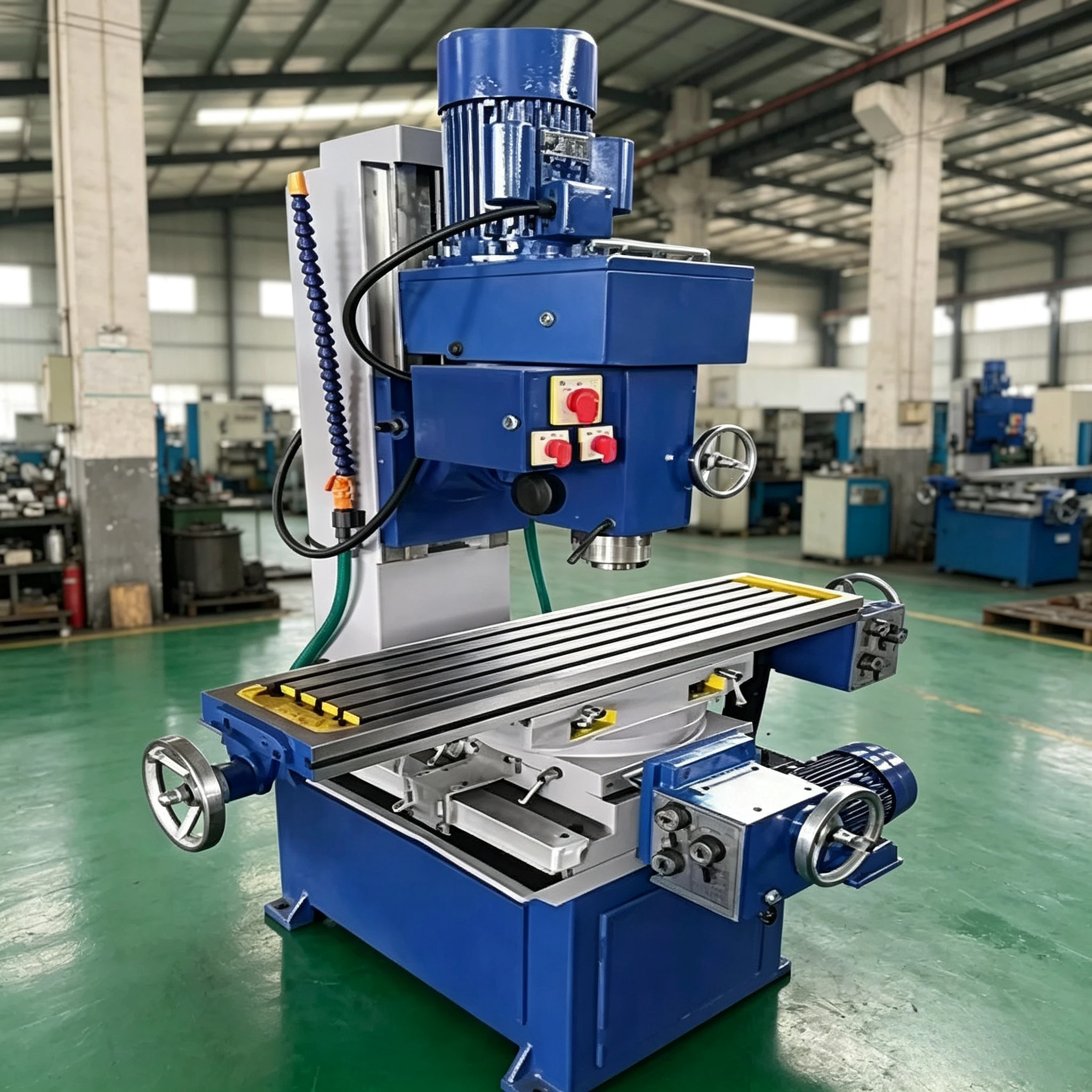 ZX50C Vertical Drill Mill Single Phase Motor XY Auto Feed Small Universal Milling Machine