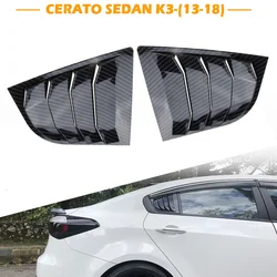 2Pcs ABS Rear Side Window Louver Spoiler Panel 1/4 Quarter Cover For KIA Cerato Sedan 2013-2018 Car Decorative Accessories