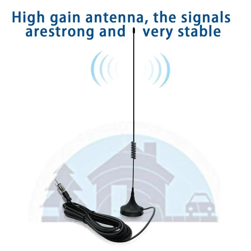 Car Antenna Dual Frequency Reception SMA Head External Digital Antenna FM Signal Booster Roof Antenna Car Accessories