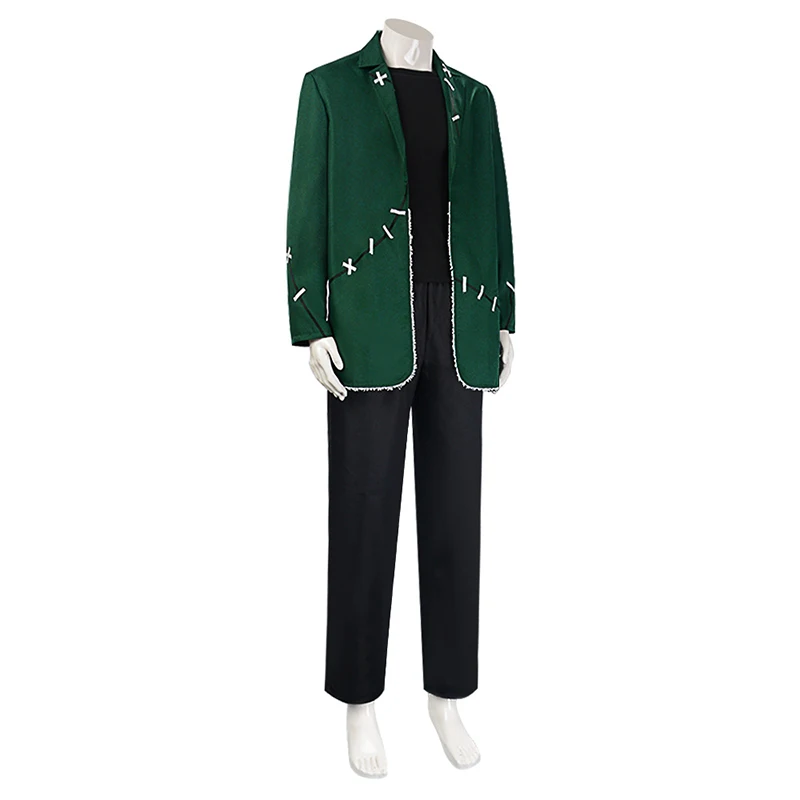 Costume di Halloween cappotto verde vestito Anime Scientific Freaks Costume Halloween Party Terror Costume per uomo donna