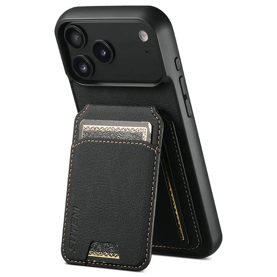 เคสโทรศัพท์สำหรับ iPhone 16 15 14 13 12 17 Pro Max Air Plus 17Pro 5G 2025 หนังแบบกระเป๋าใส่บัตรพร้อมขาตั้ง รุ่น K0025