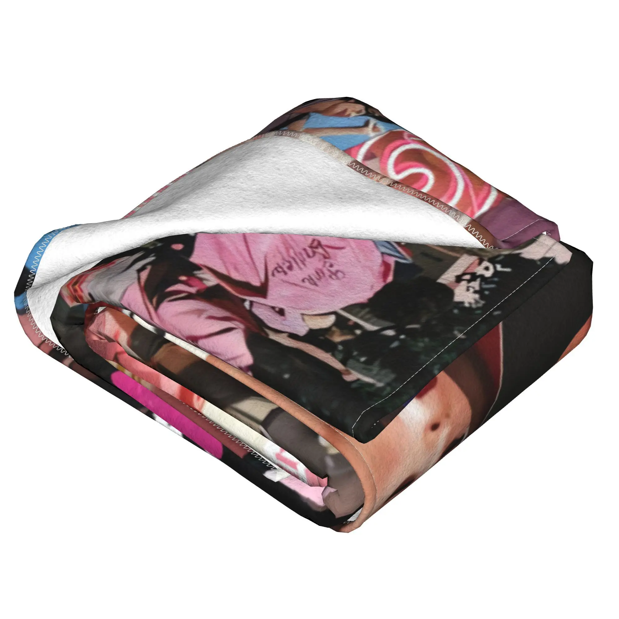 Customize Grease: Rise of the Pink Ladies Themed Blanket - Iconic Characters & Logo Print, Cozy Couch Bed Travel Picnic Throw Gi