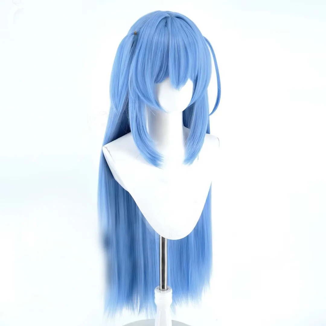 Anime Azur Lane USS NEW JERSEY Cosplay Wig Blue Heat Resistant Synthetic Wigs Halloween