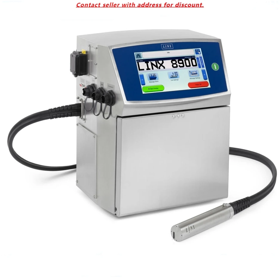 

LINX 8900 High Speed Printer CIJ Printer Black Ink For Pouch Acrylic Bottle Expiry Date Date Coding