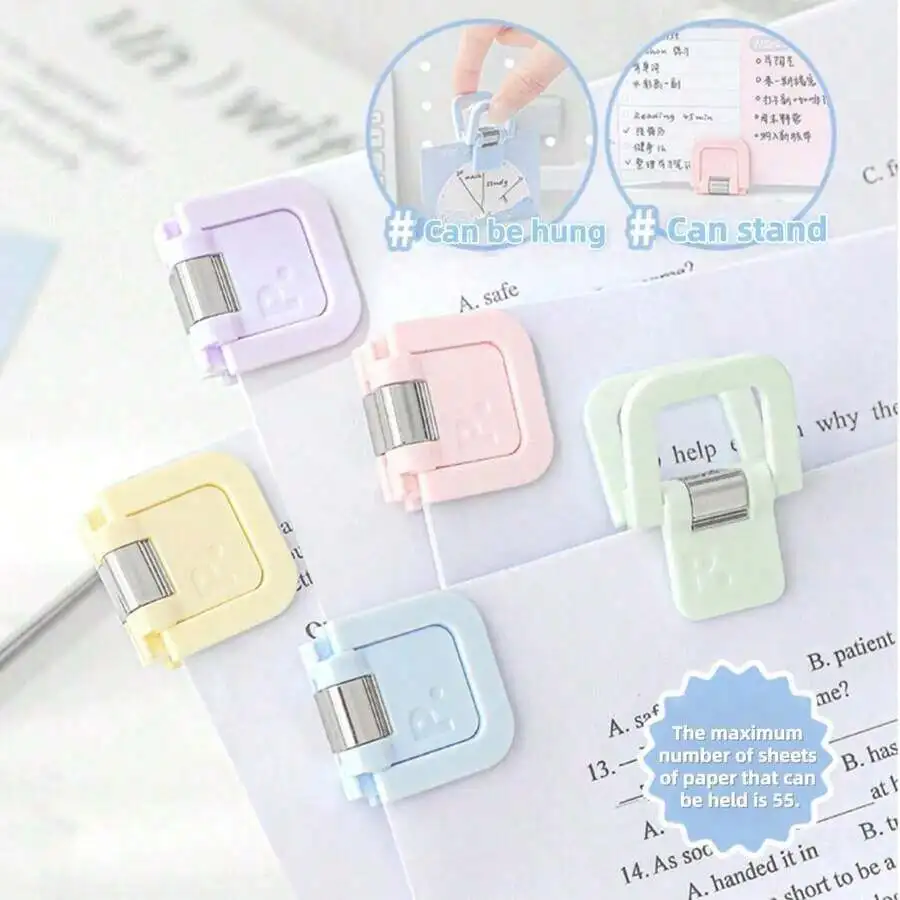 

5PC Student Specific Clip For The Beginning of The School Year multifunctional Mini Folder Cute Paper Material Storage