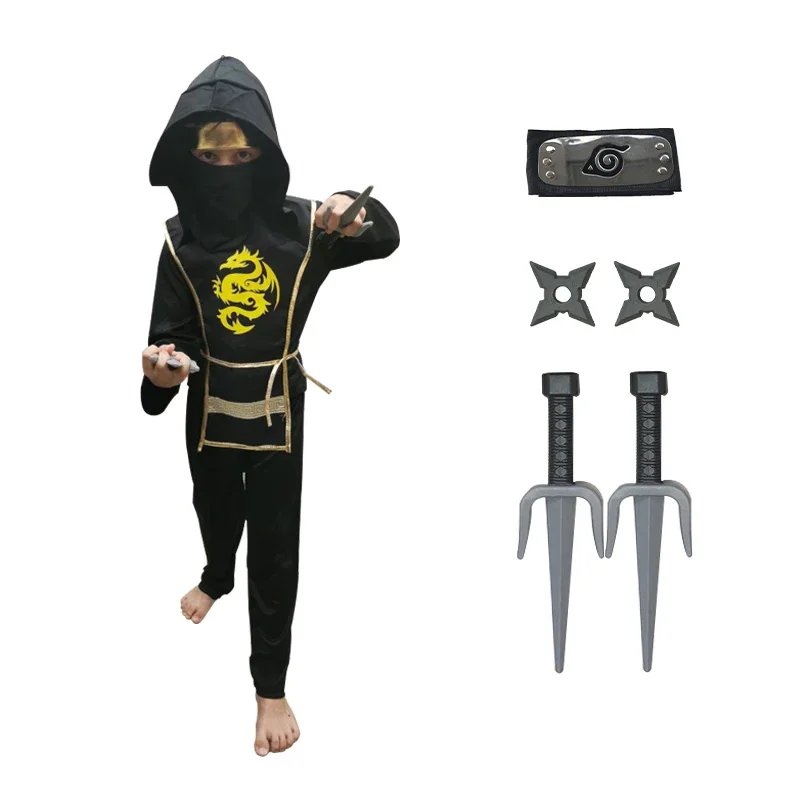 زي النينجا التنكري فواتير دار أسلحة للأطفال والأولاد والبنات وحفلات أعياد الميلاد وحفلات الكرنفال مجموعة هدايا للأطفال