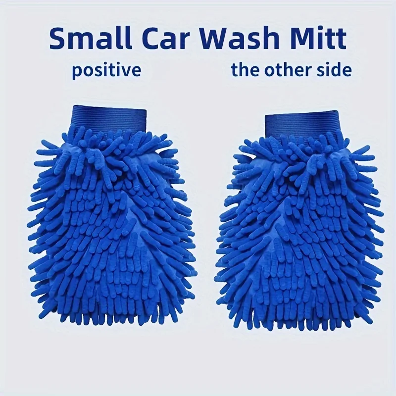 Car Washing Gloves On Car Body Shell Do Not Damage Paint, Car Beauty Cleaning Tools, Window Glass, Soft Towel Gloves, Car Truck,