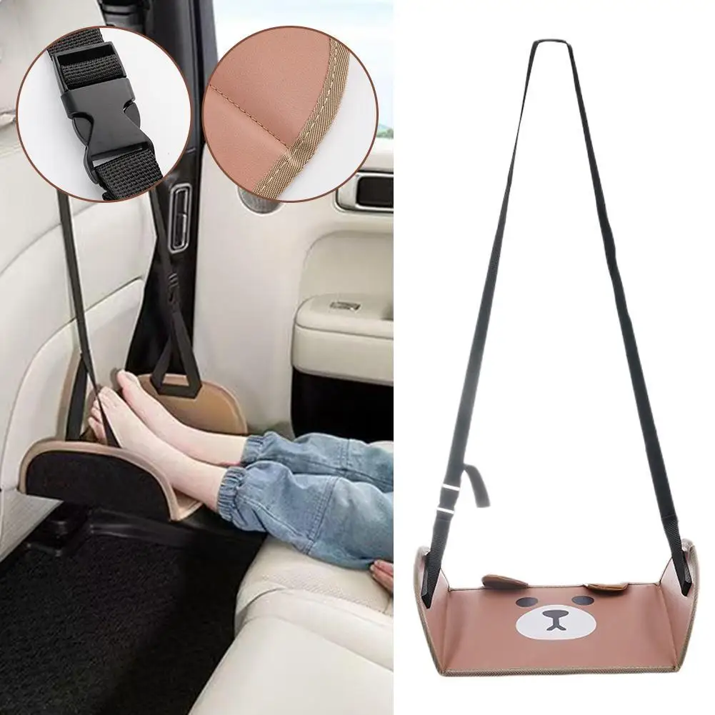 Car Travel Rest Foot Pad Portable Foot Hammock Long Flight Essentials Office Footrests Hanging Adjustable Car Interior Supplies