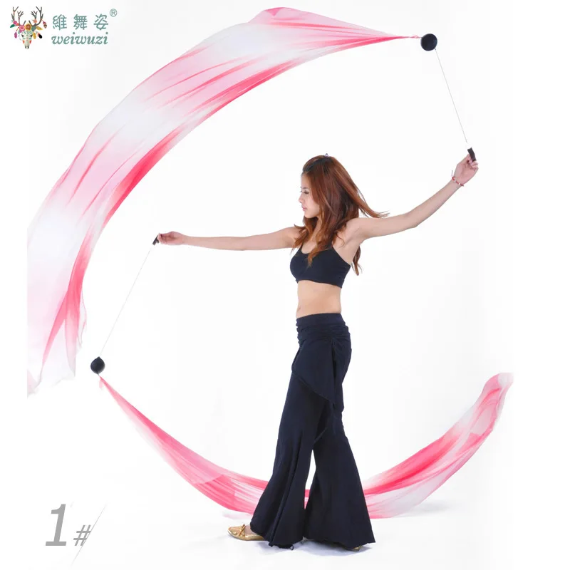 Silk Veil Chain Ball Women Belly Dance Silk Veil Streamer Stage Prpos Belly Dance Thrown Ball Belly Dance Accessories
