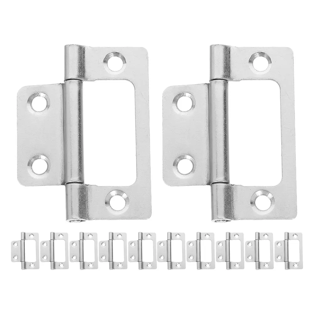 

12pcs Cabinet Hinges Door Hinges For Kitchen Cabinets Silent Flush Design Wardrobe Furniture Part For Home And Office Use
