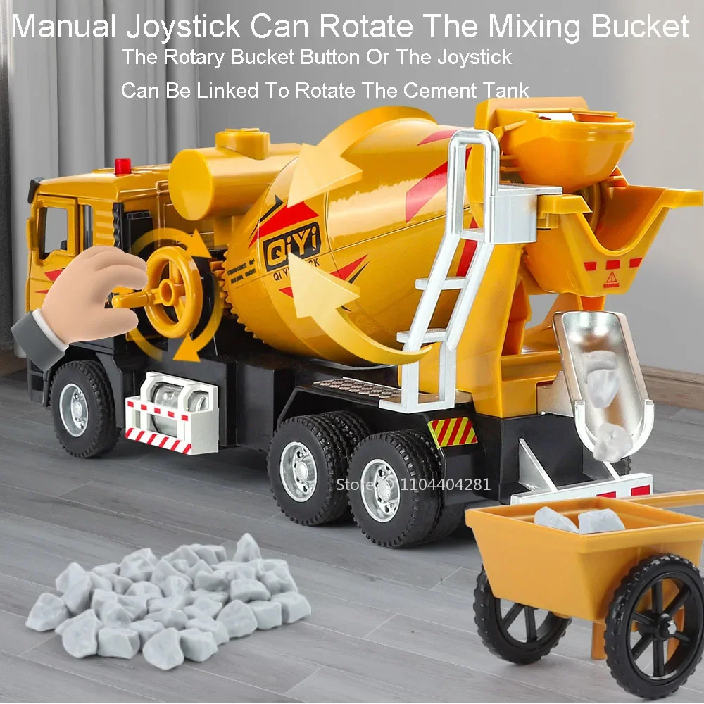 1:40 سبيكة شاحنة خلط كهربائية HQ-9 صاروخ سيارة دييكاست لعبة مجسمة الأبواب فتح ضوء الصوت التراجع المركبات لعب لغز الأطفال