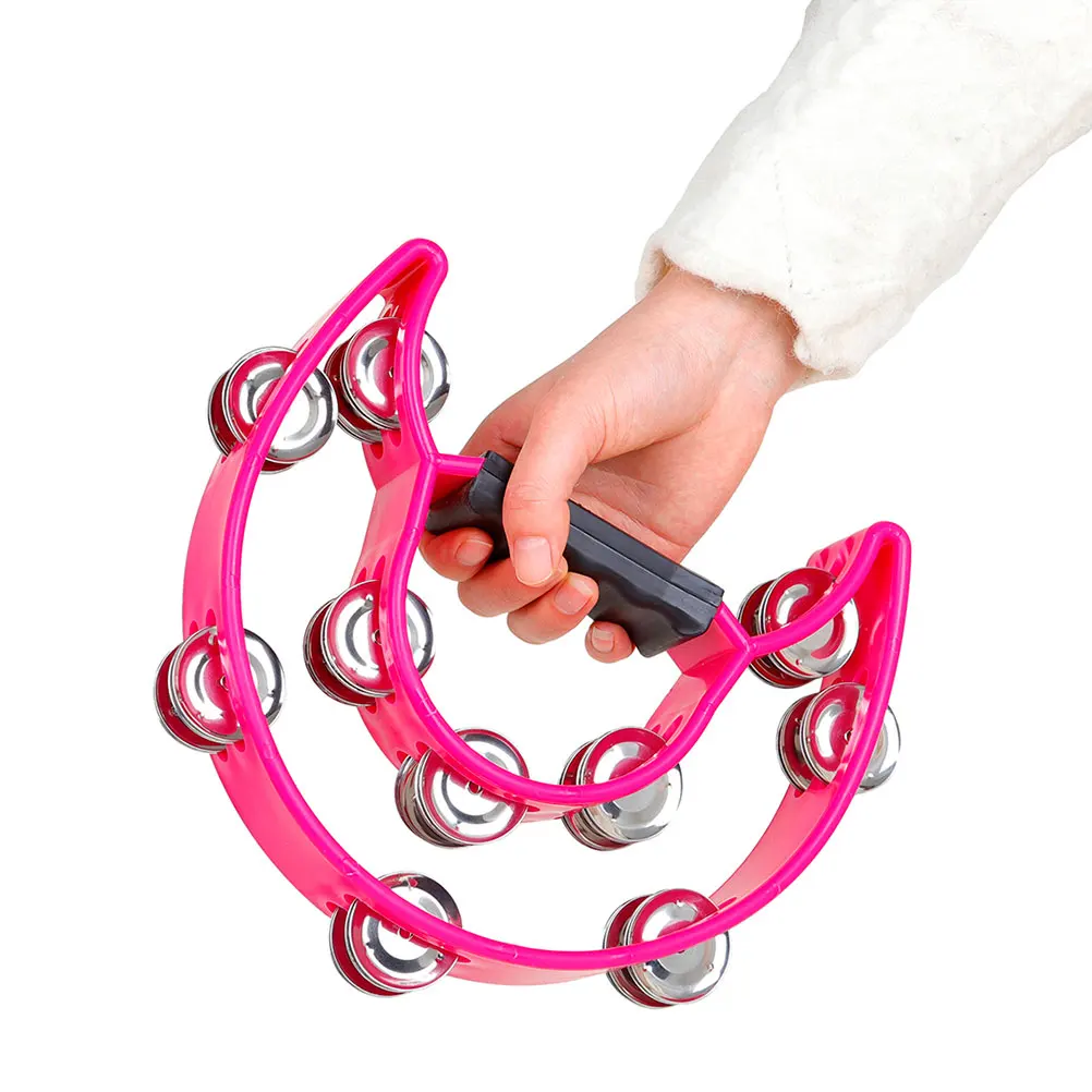 Pandereta H Bell Row H, pandereta portátil, juguetes para bebés, Rosy H, instrumento Musical de fiesta para niños, ABS resistente