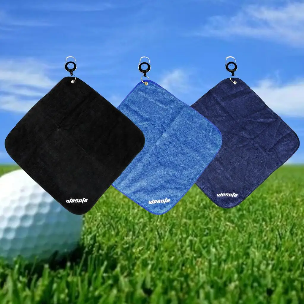 12x12\'\' Microfiber Golf Towel Cleaning Towels for Golf Bags Gym Supplies