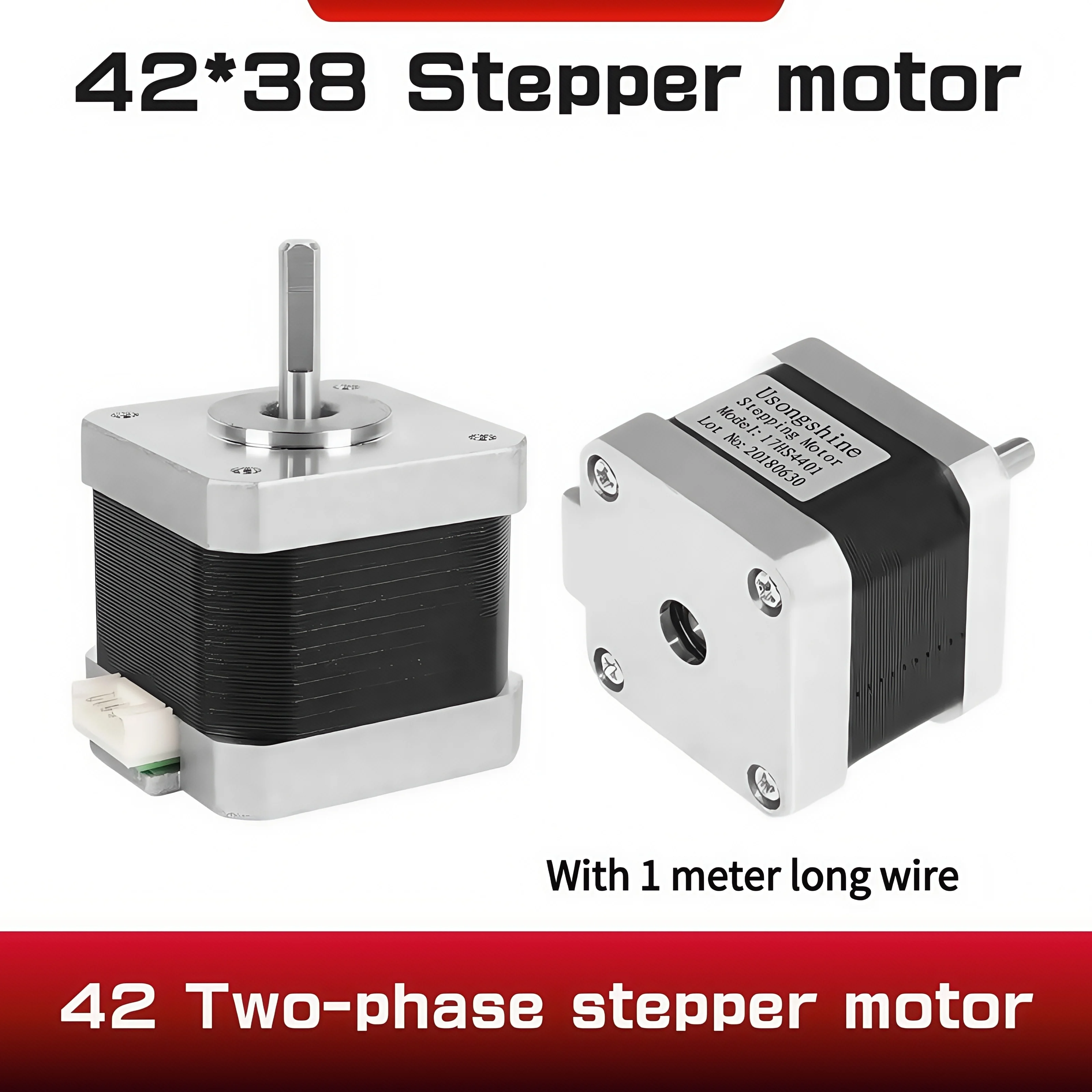 1pcs42 stepper motor NEMA Hybrid Screw Motor (17HS4401) two-phase four-wire 3D printer performance stable high-speed response