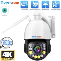 4K PTZ Security Camera Outdoor With 50X Optical Zoom 1000FT Night Vision 8MP 360° WiFi Wireless RTSP IP Person Detection Audio