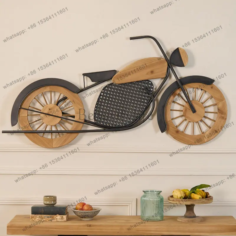 Solid wood wall decoration wall pendant European creative products motorcycle car plane