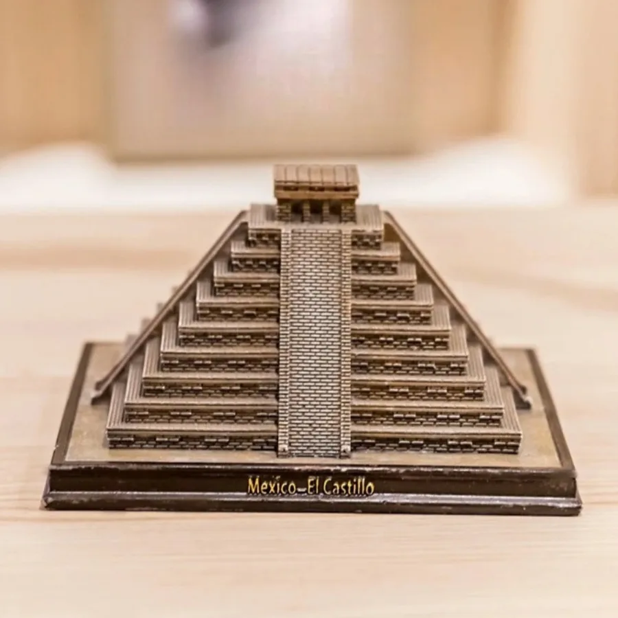 Mayan Pyramid Simulation Ornament World Great Building Model Creative Home Decor Crafts Desk Miniature Architecture Gift