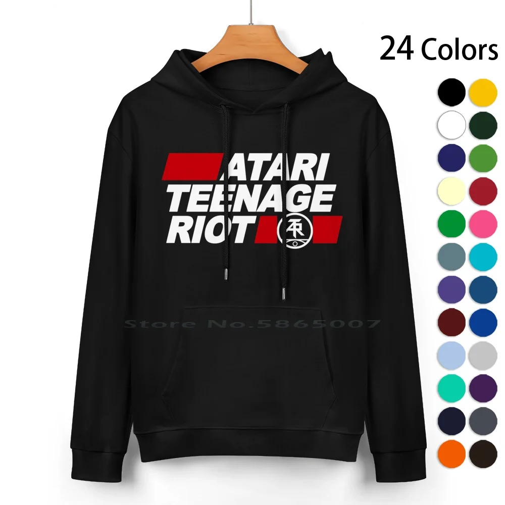 Atr Pure Cotton Hoodie Sweater 24 Colors Teenage Riot Breakcore Heavy Tehno Techno Punk Heavy Punk Dance Music Digital Hardcore