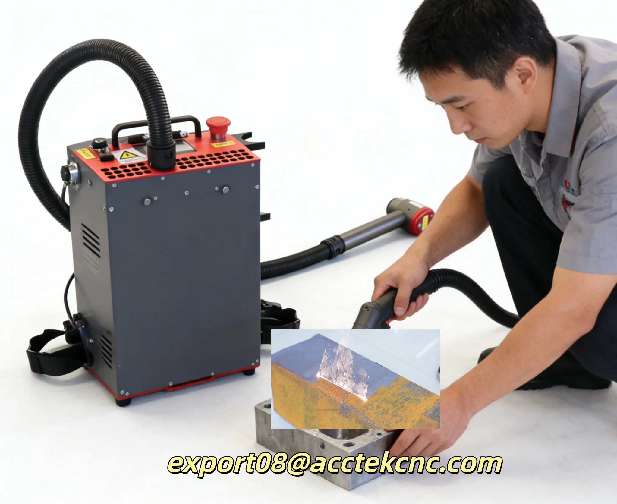 2026 Laser Cleaning Machine Battery-powered Pulsed Laser Multi-power Suitcase Pulsed Laser Cleaning Machine For Metal And Wood