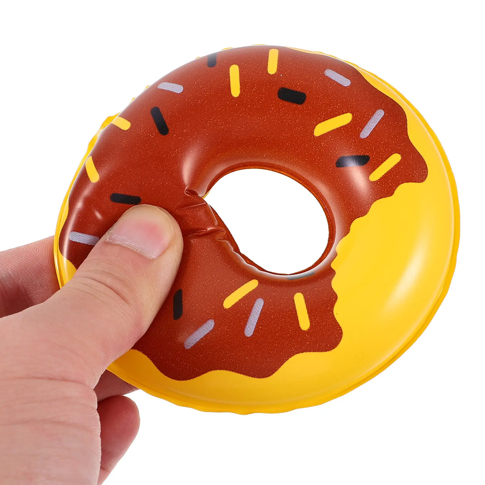 10pcs Mini Swim Rings for Kids, PVC Floating Pool Toys with Smooth Surface & Vibrant Colors