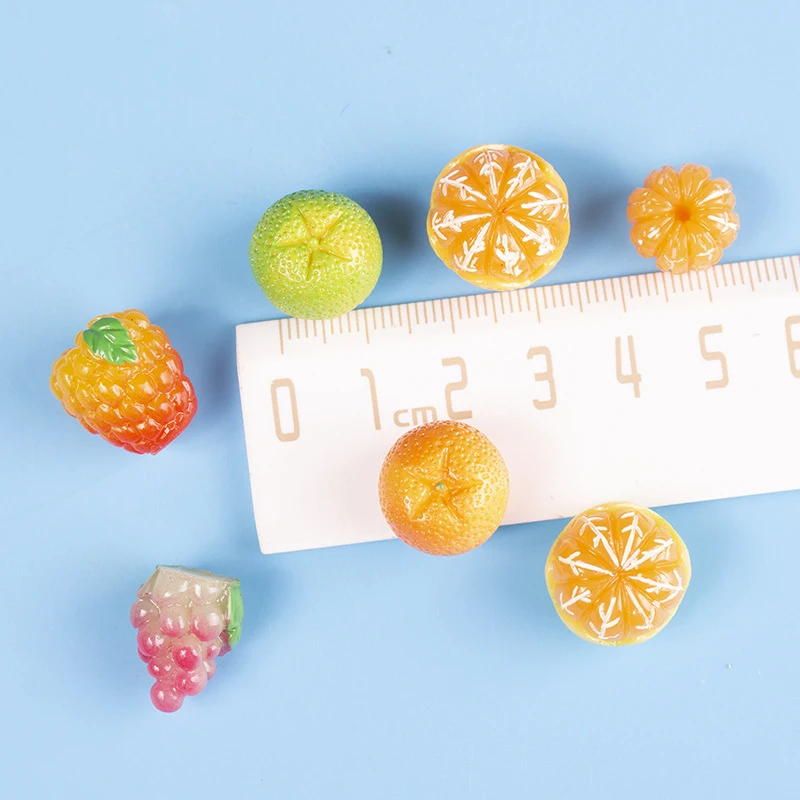 50pcs/lot Simulated 3D Fruits Oranges and Grapes DIY Jewelry Accessories, Creative