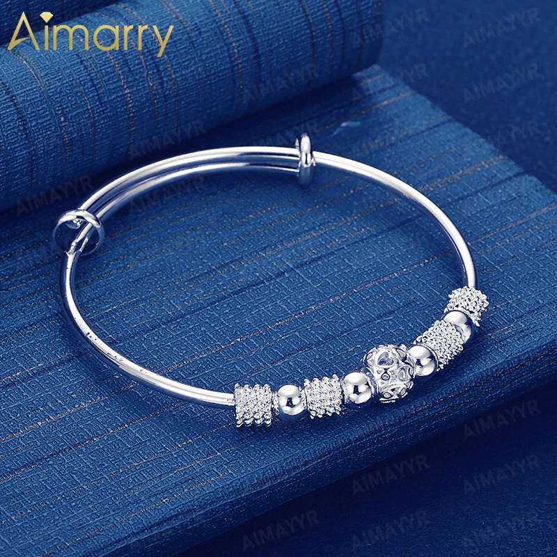 925 Sterling Silver Hollow Transfer Bead Bracelet for Women's Parties Banquets Engagements Weddings High-quality Fashion Jewelry