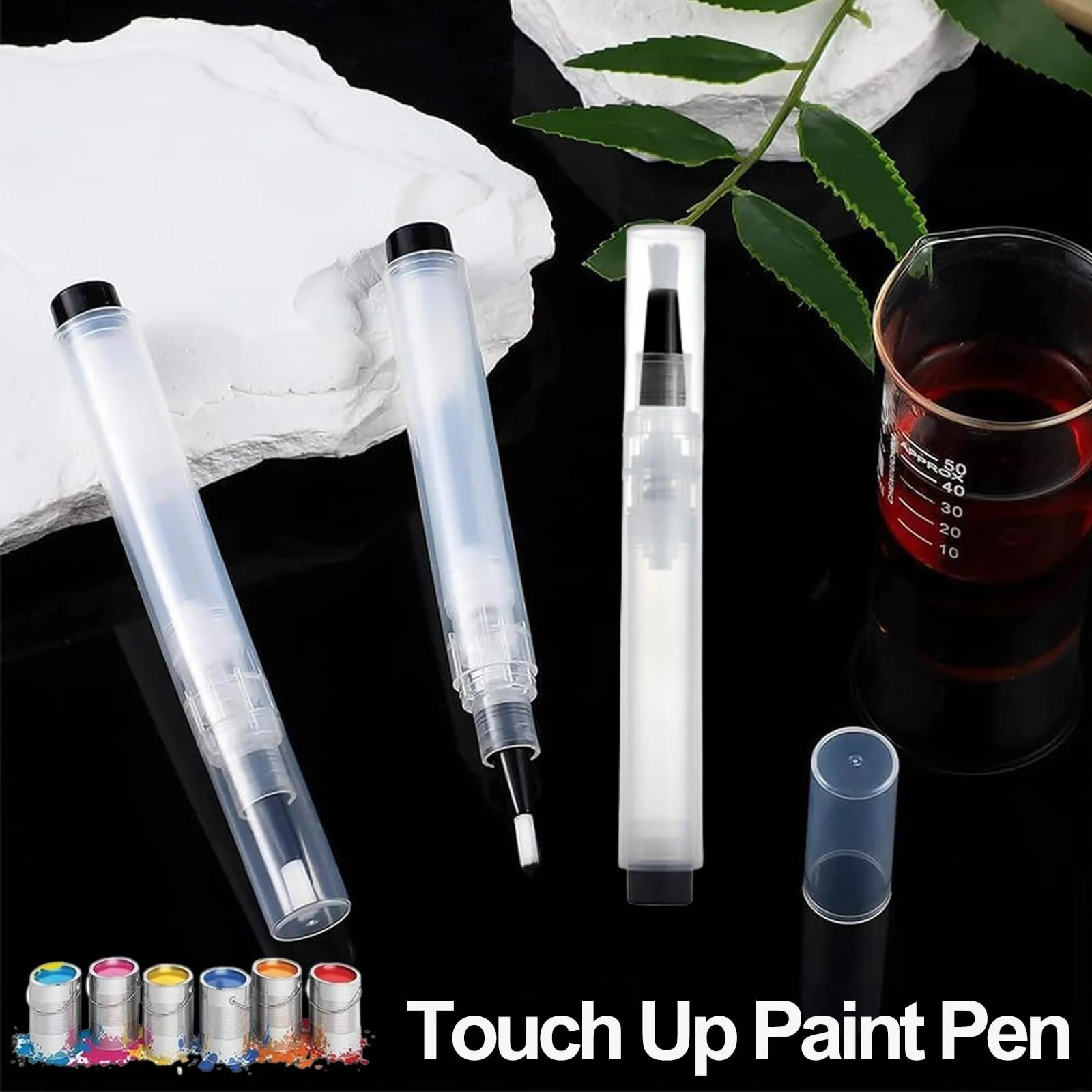 1/3/5pcs Fillable -up Paint Pen Brush,Touch-Up Paint Pen Refillable Paint Brush Pens,Furniture Repairs Kit,Wall Paint Brushes