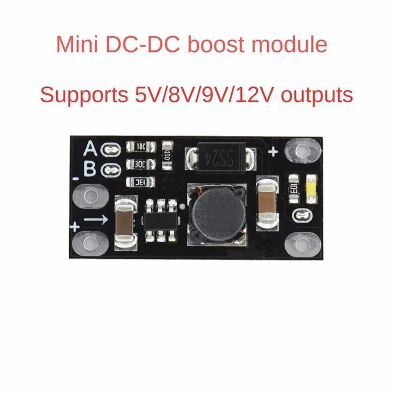 ABLN-120Pcs Mini DC-DC Boost Step Up Converter 3.7V To 12V Voltage Regulator Lithium Battery Boost Module 5V/8V/9V/12V Output