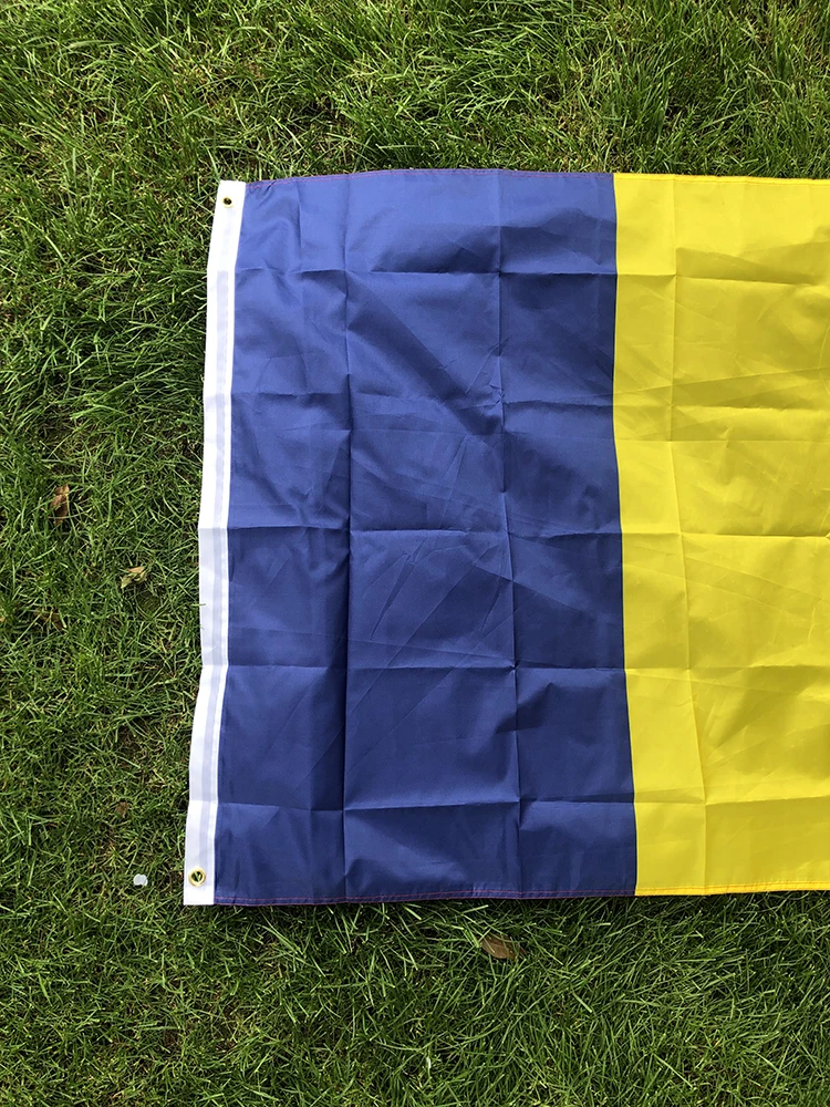 Bandera del cielo bandera de Rumania 90*150cm colgante azul amarillo rojo ro rou bandera de Rumania bandera estándar de poliéster para decoración