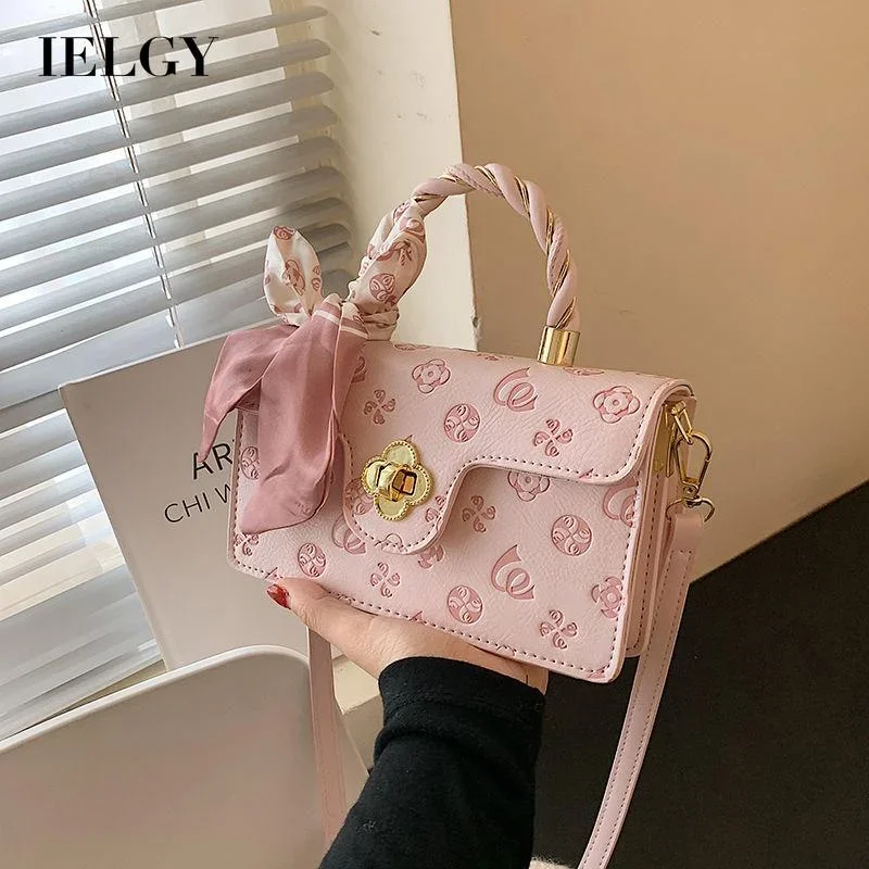 IELGY high-quality silk scarf decoration crossbody bag square