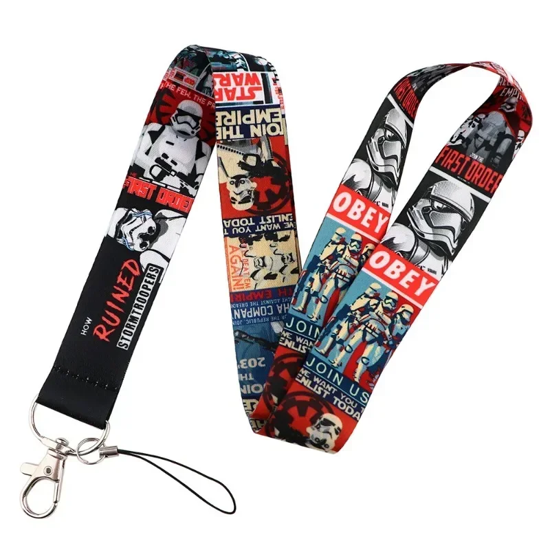 Star Wars Baby Yoda Lanyard for Keys Chain Cute Keychain Badge Holder ID Credit Card Pass Hang Rope Lariat Mobile Phone Charm