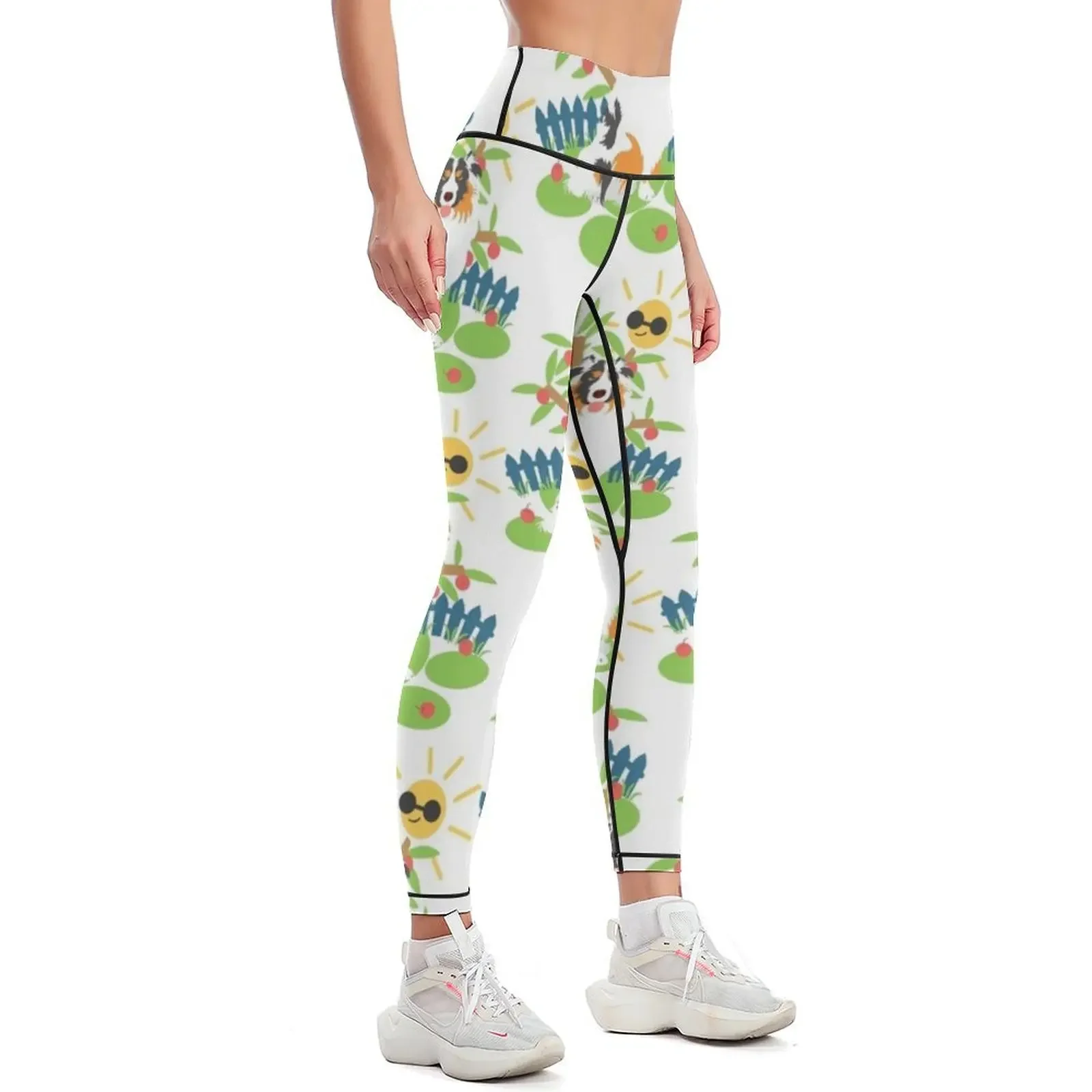 Cute Australian Shepherd Dog Leggings jogging pants Fitness clothing workout clothes for high waist Womens Leggings