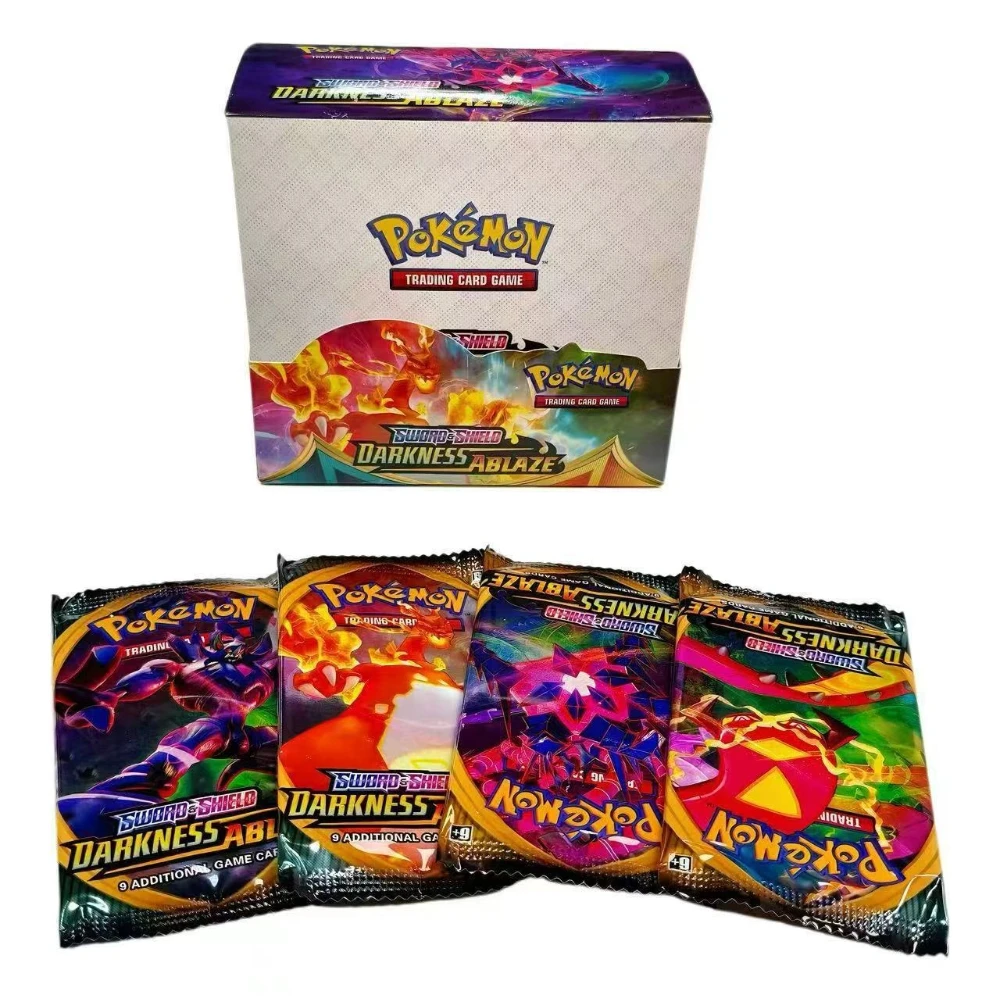 324 piezas/caja Pocket Monsters TCG: Sun Moon Dark Ablaze Caja de Mejora de