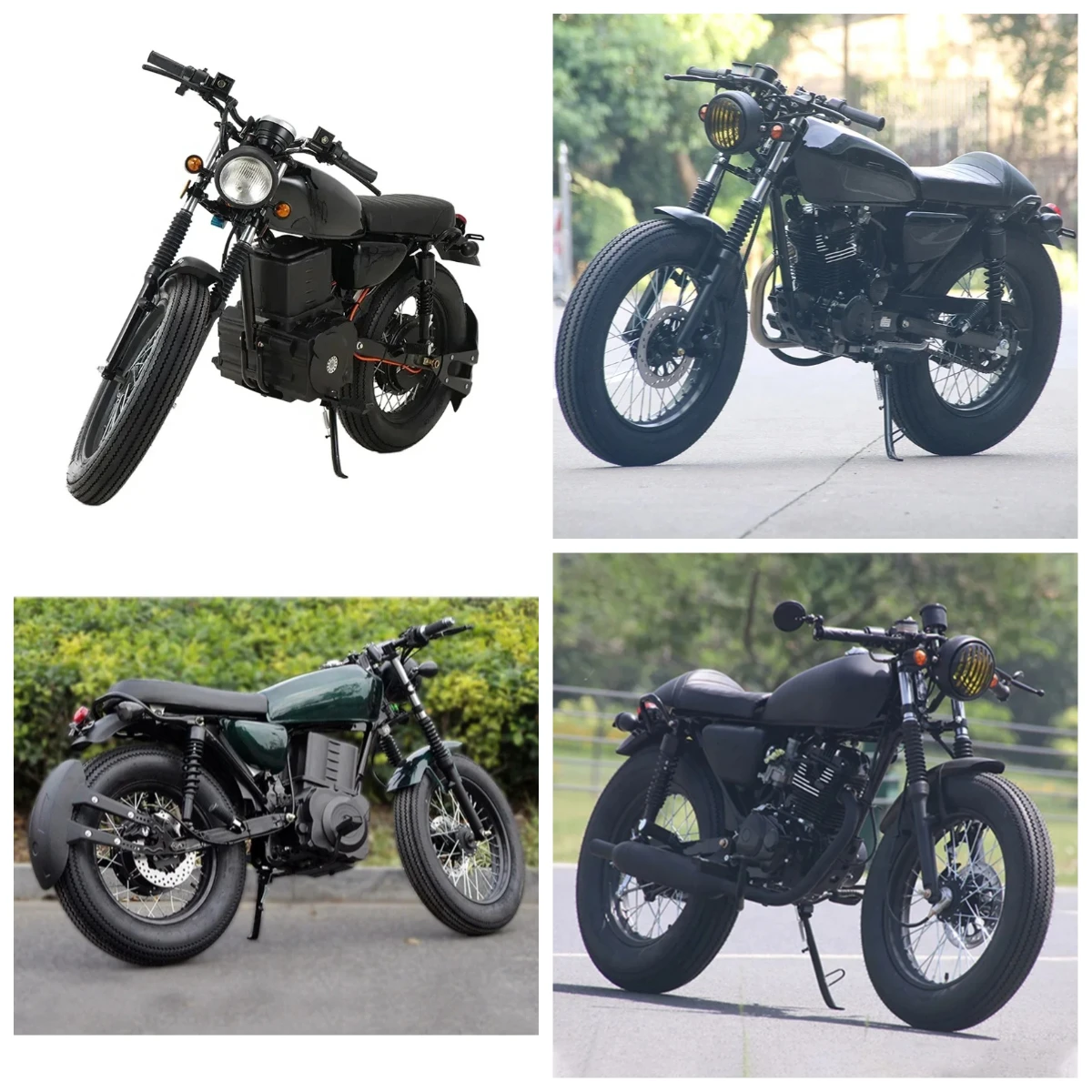 STRO Motorcycle72v 2000w Motorcycle electric sport ebike 17Inch 50ah  for Adults Electric moped off road Retro Electric Bicycl