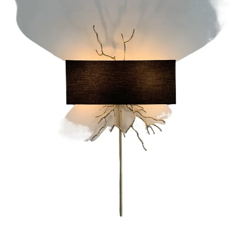 

French wall lamp luxury retro European villa living room study bedroom bedside lamp