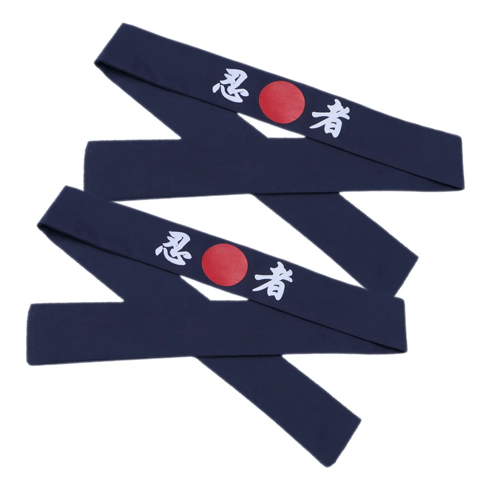2pcs Chef Headband Japanese Style Wide Headband For Cooking Sushi Chef Costume Karate Yoga Running Workout Fitness Exercise Head