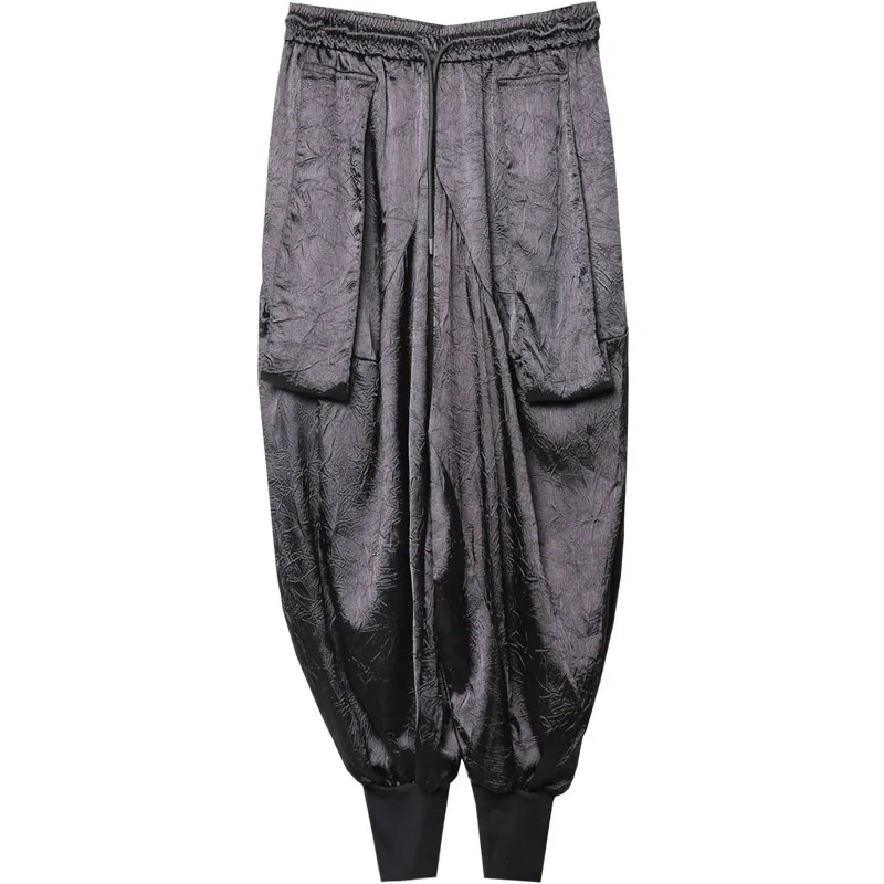 Designer Fashionable Retro Printed Loose Casual Pants Popular Dark Personality Dark Pattern Bloomers Men