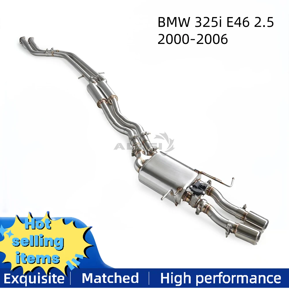

Задняя выхлопная труба Cat для BMW 325i E46 2,5 2000-2006, глушитель выхлопной трубы клапана с модифицированным контроллером, гоночная производительность