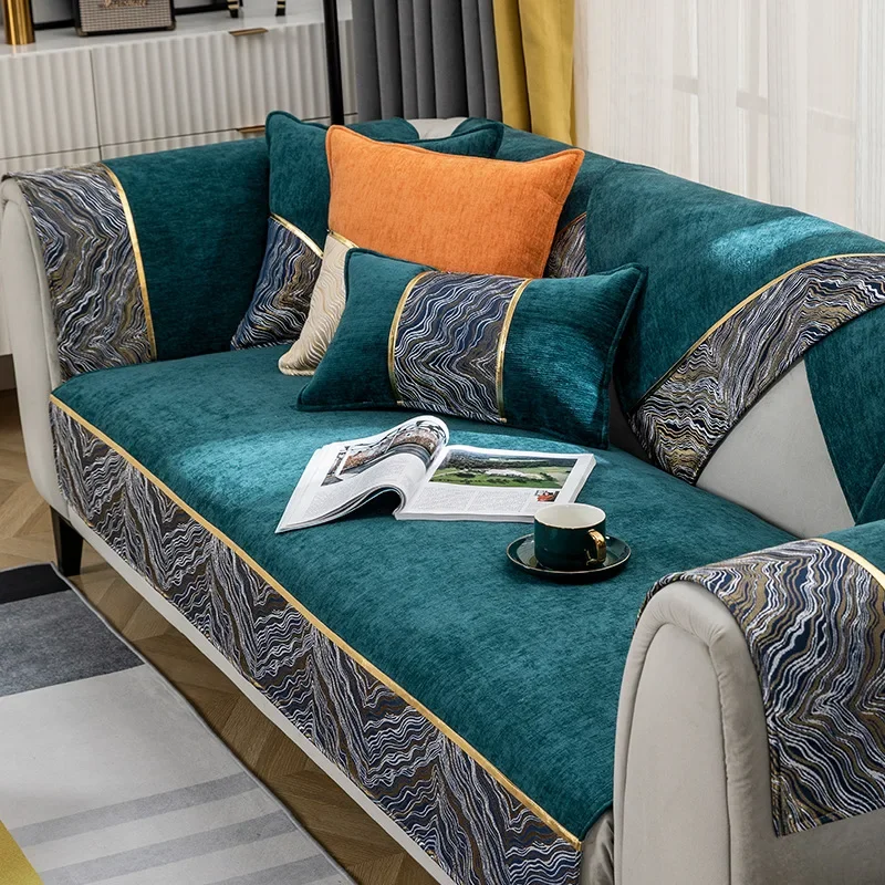 غطاء أريكة رخامي أغطية غير قابلة للانزلاق غطاء كرسي الأريكة منشفة أريكة 1/2/3/4 مقاعد L شكل أغطية أريكة الزاوية لغرفة المعيشة #6