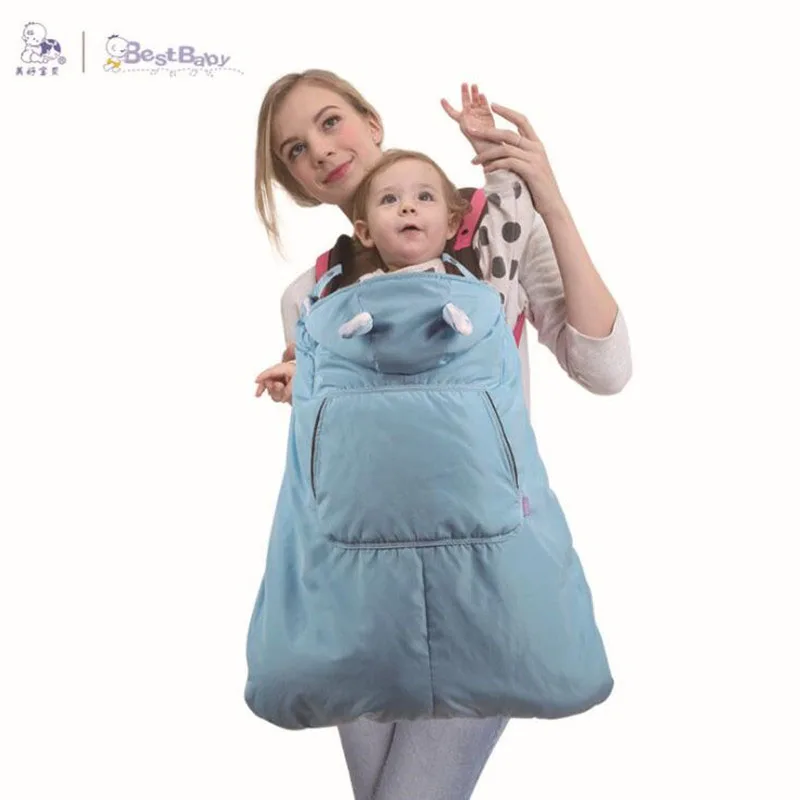 Waterproof Baby Carrier Cloak Velvet Cape Cloak Winter Warm Cover Wind Out Necessary Carrying Children Backpack Sling Cloak